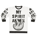 Sloth my spirit animal graphic on a sweatshirt