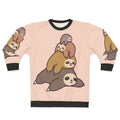 Sloth Stack Sweatshirt - Cute Cartoon Sloth Design