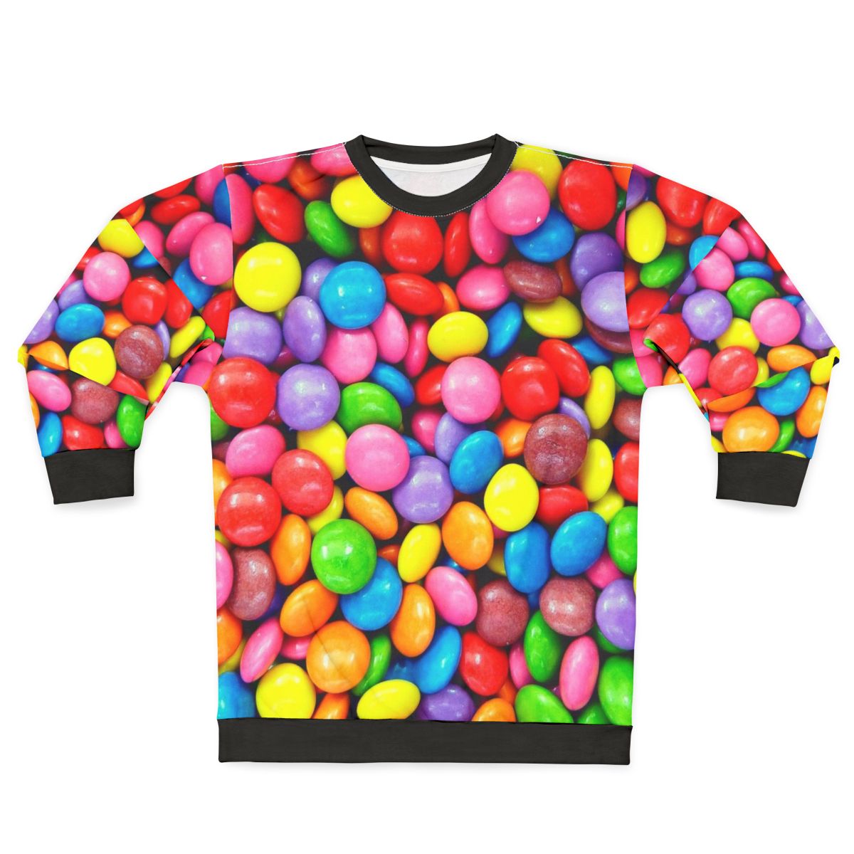 Colorful candy sweatshirt with rainbow design