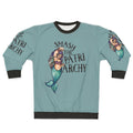 Smash the patriarchy feminist sweatshirt with a cute mermaid design