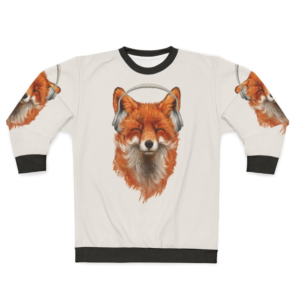 Smiling musical fox sweatshirt