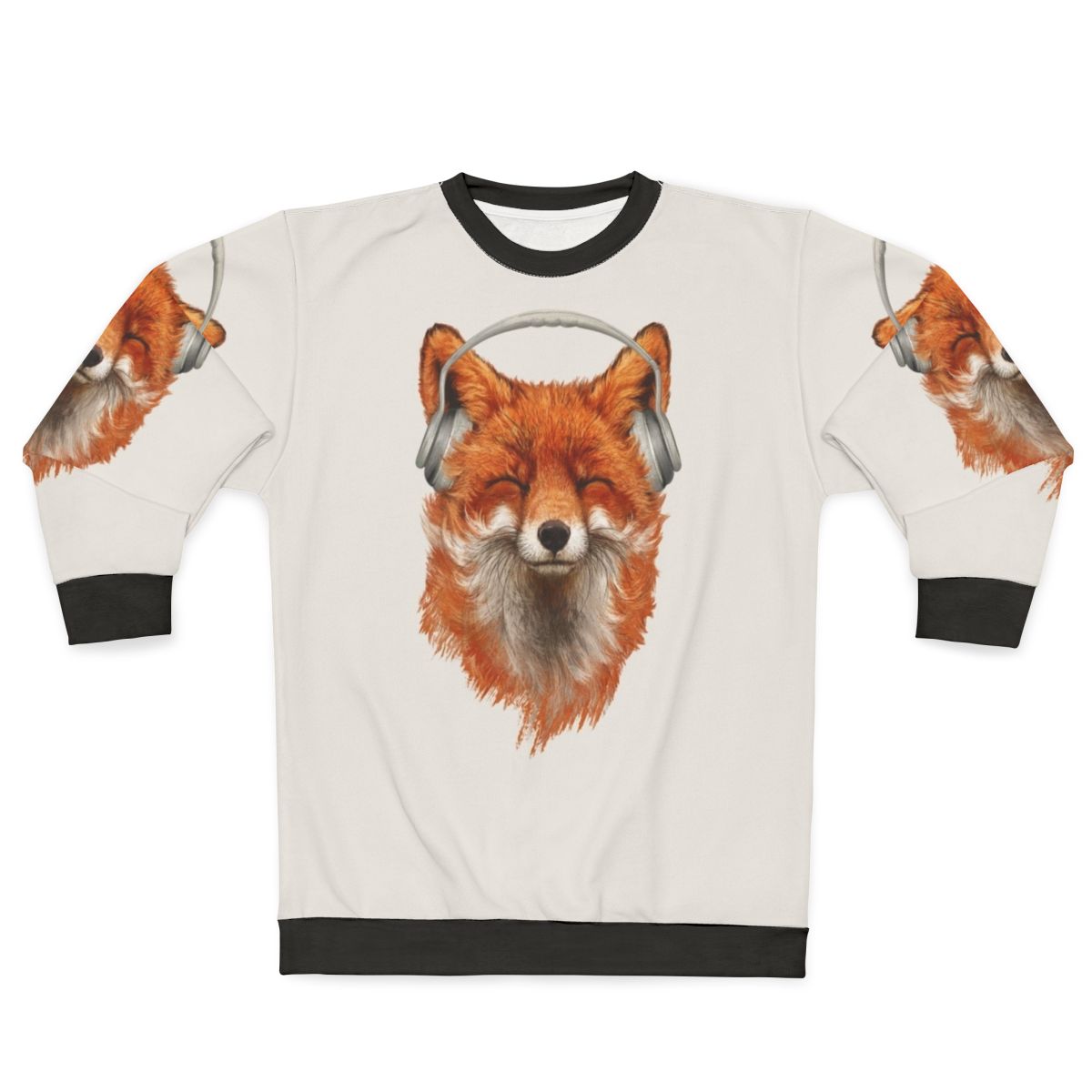 Smiling musical fox sweatshirt