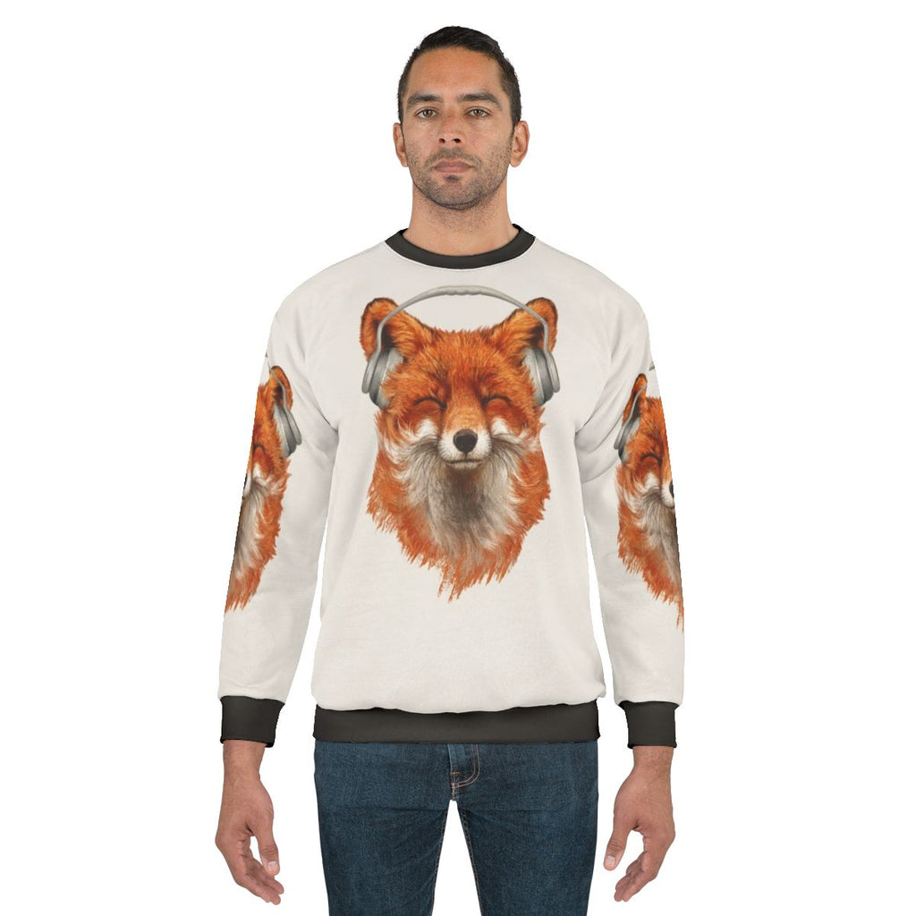 Smiling musical fox sweatshirt