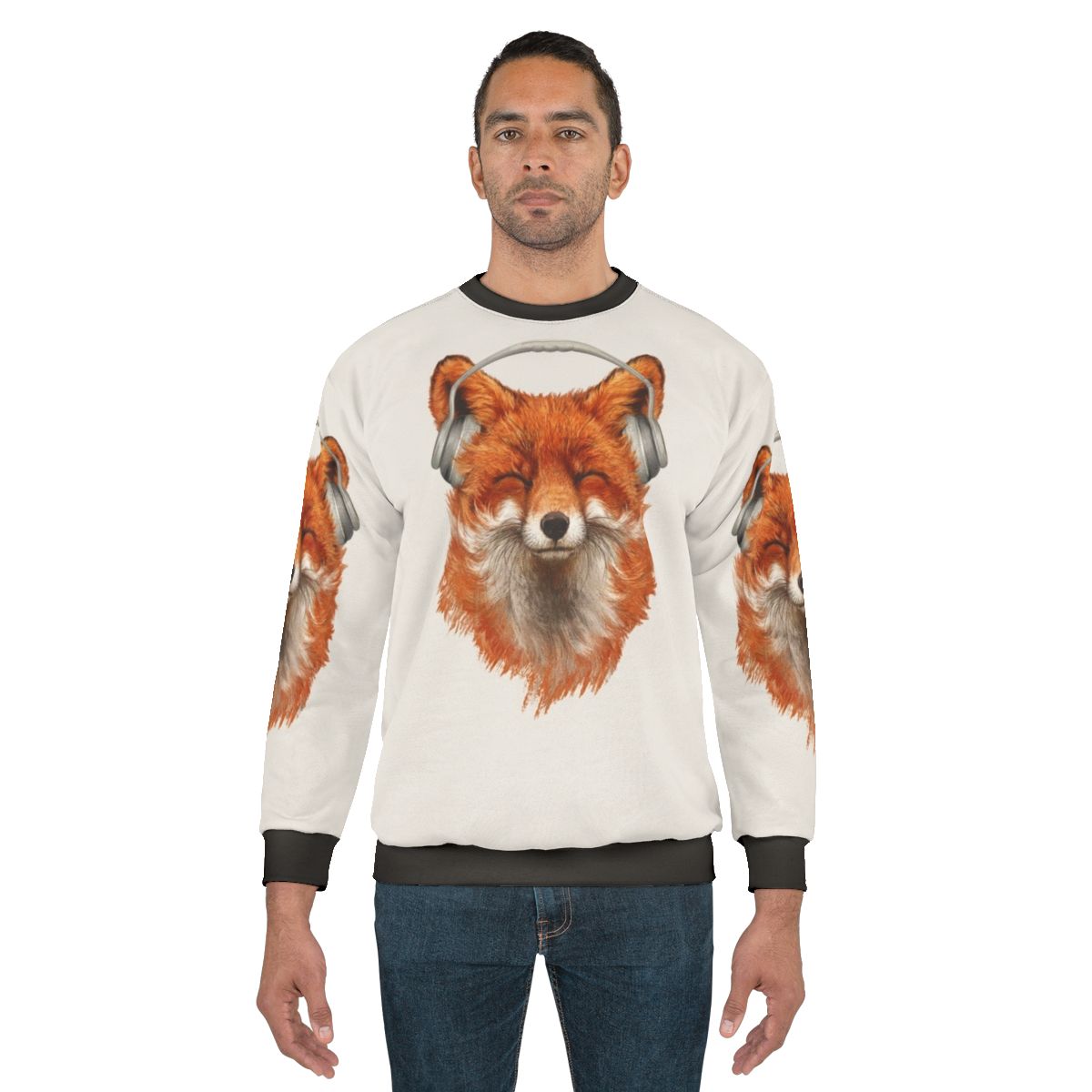 Smiling musical fox sweatshirt