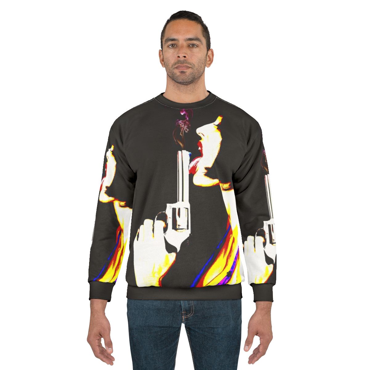 Vintage funny graphic sweatshirt with college party design