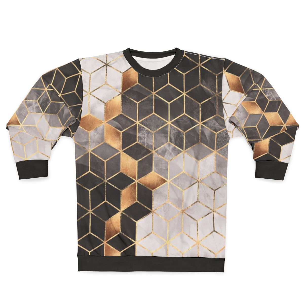 Smoky cubes geometric pattern sweatshirt