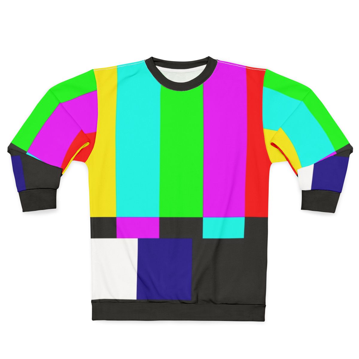 SMPTE Color Bars Sweatshirt with Colorful Stripes