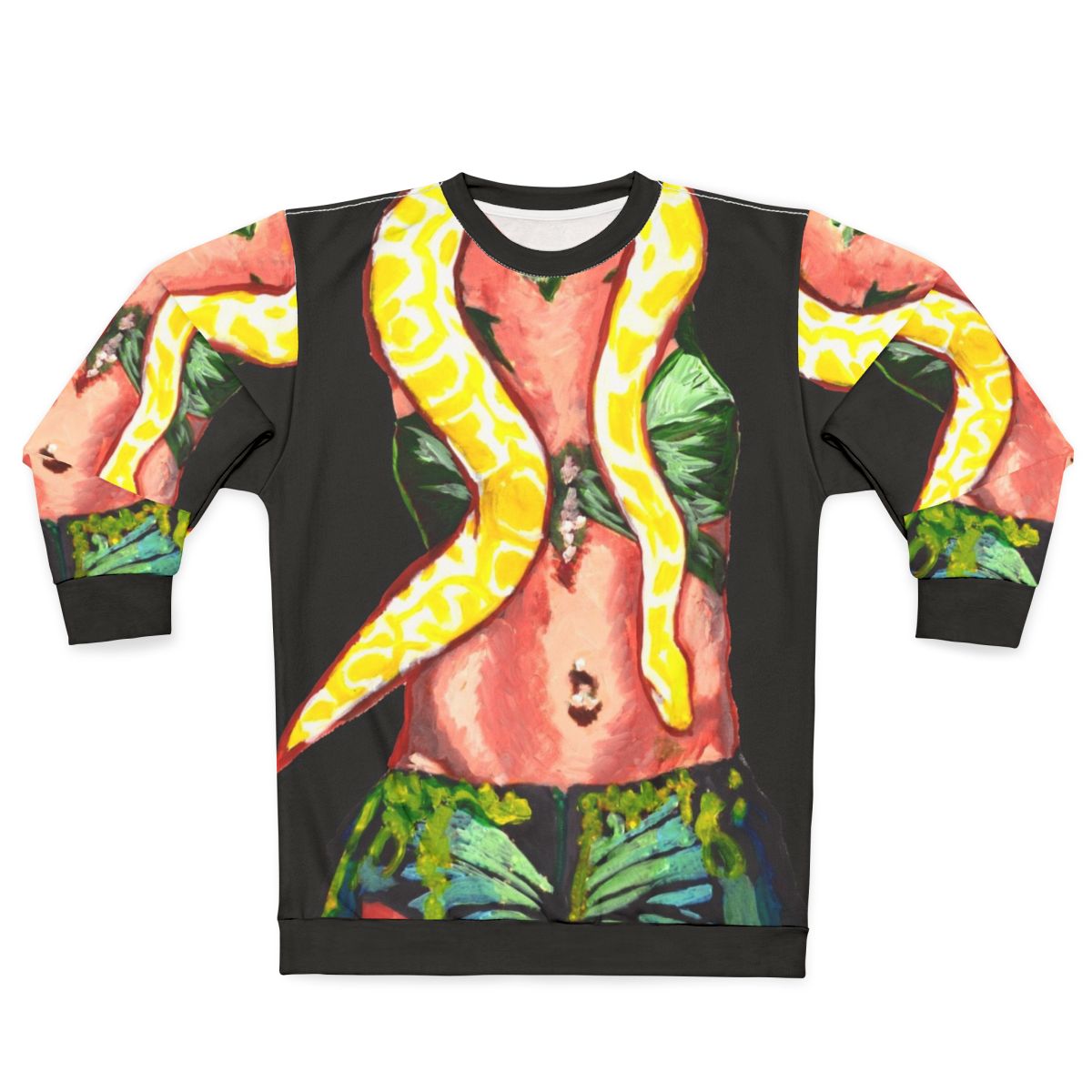 90s-inspired snake print sweatshirt