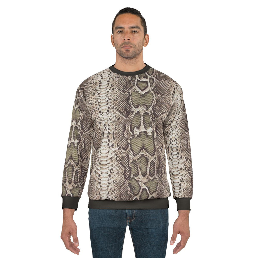 Snakeskin print cozy sweatshirt