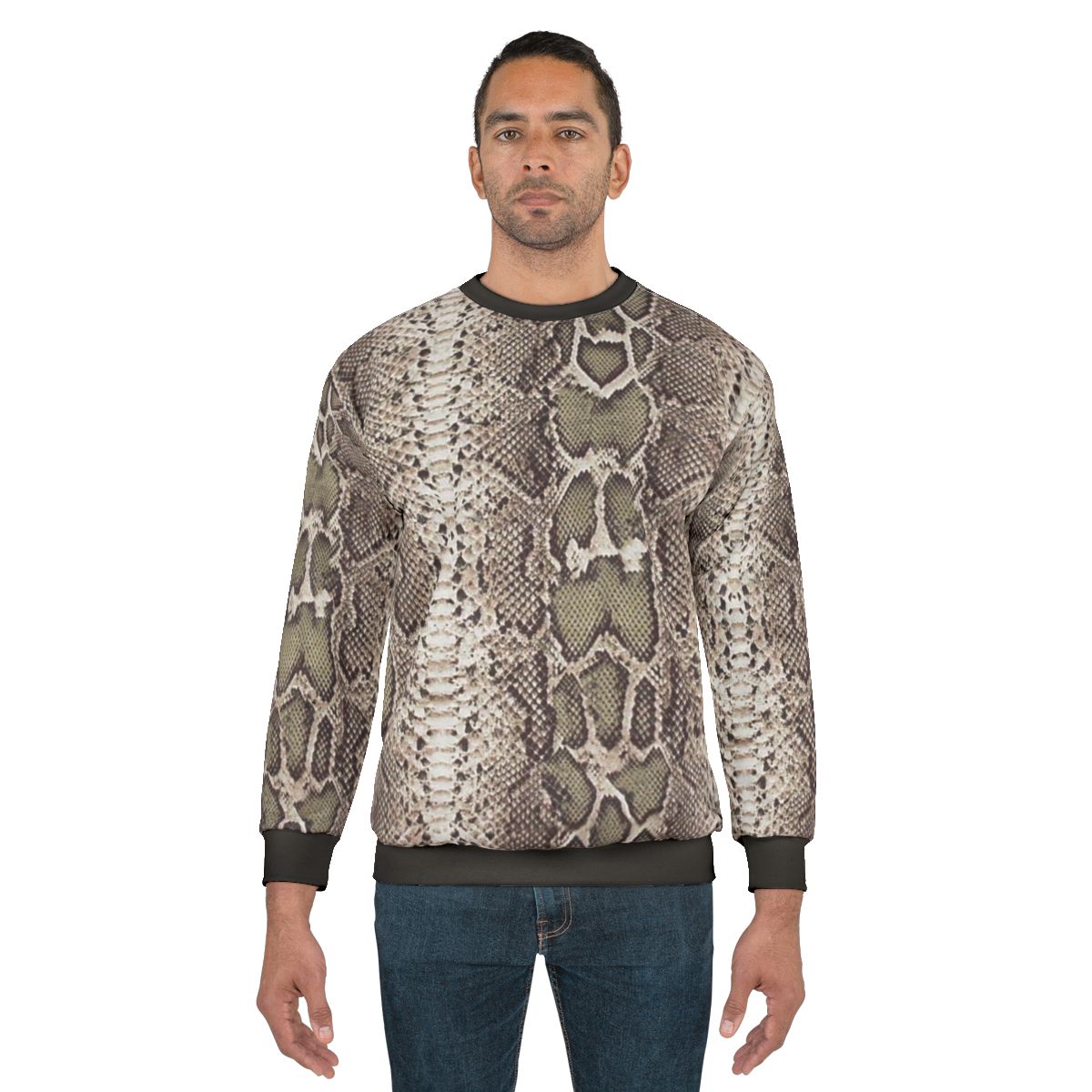 Snakeskin print cozy sweatshirt