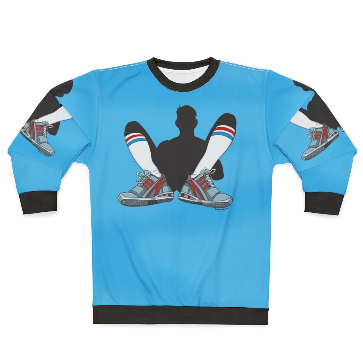 Unisex athletic sweatshirt in blue color