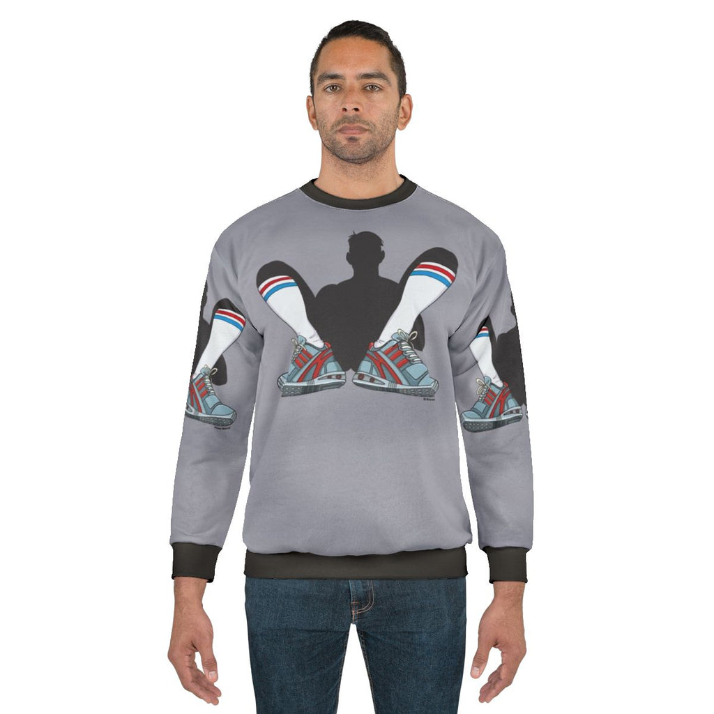 Comfortable athletic sweatshirt in gray color