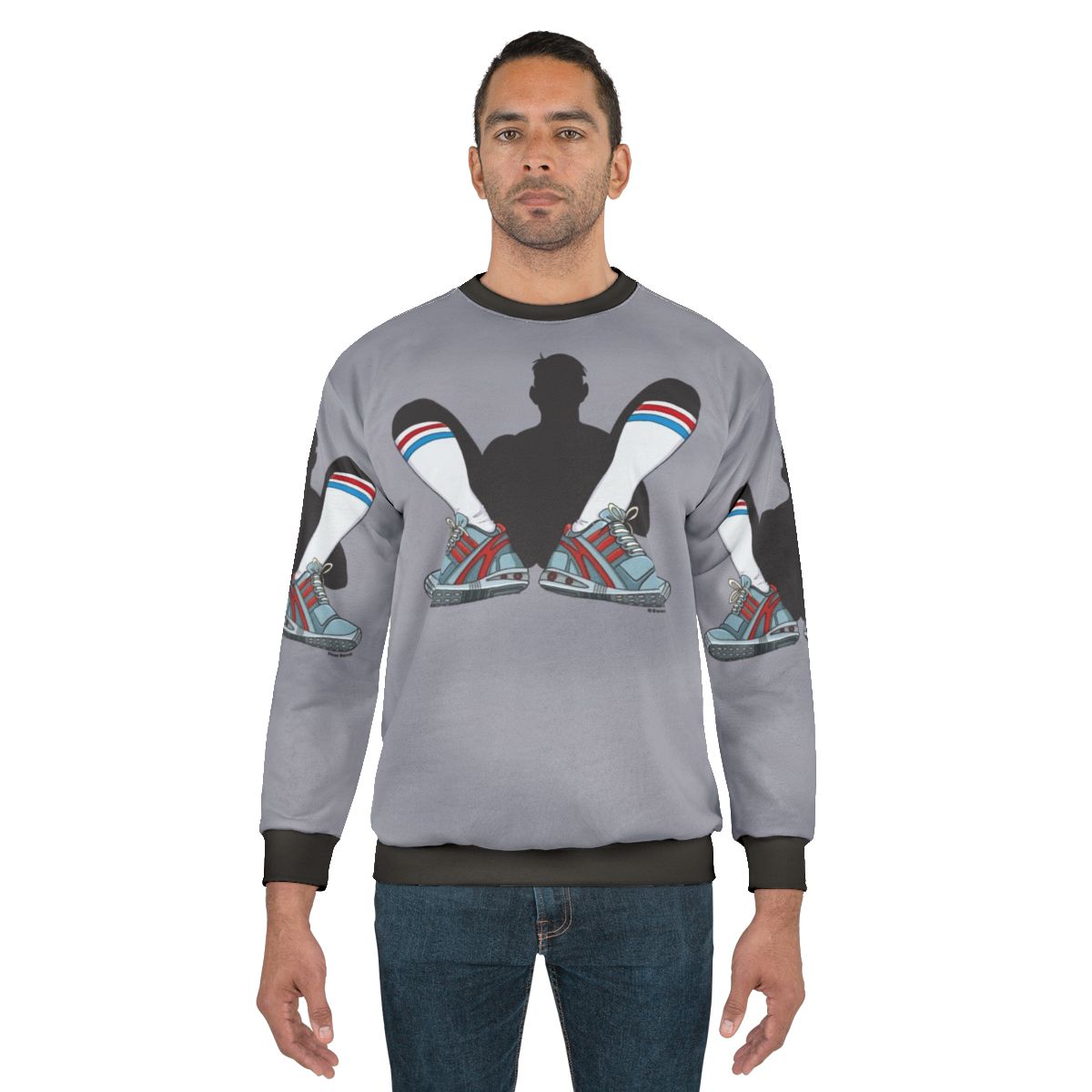 Comfortable athletic sweatshirt in gray color