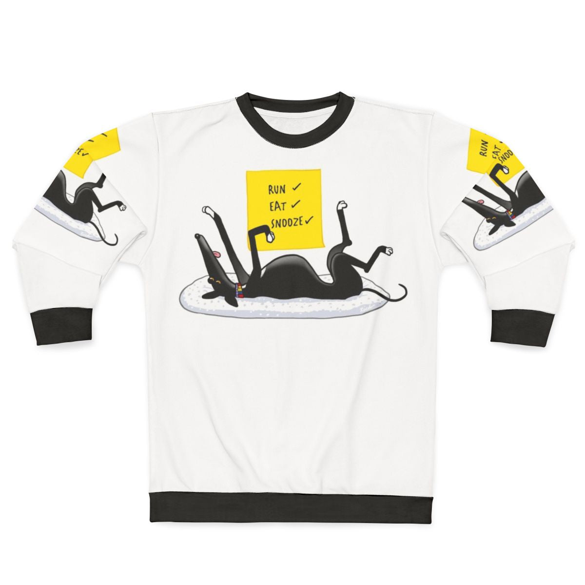 Cozy Greyhound Sweatshirt with Cartoon Dog Design