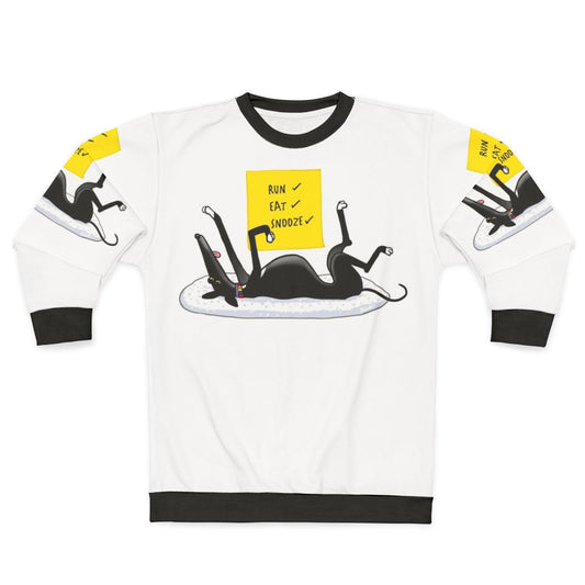 Cozy Greyhound Sweatshirt with Cartoon Dog Design