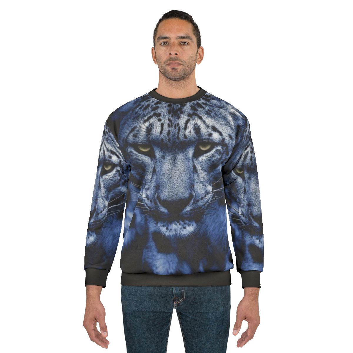 Snow leopard graphic on a comfortable sweatshirt