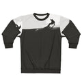 Snowboarder wearing a warm downhill sweatshirt on the slopes