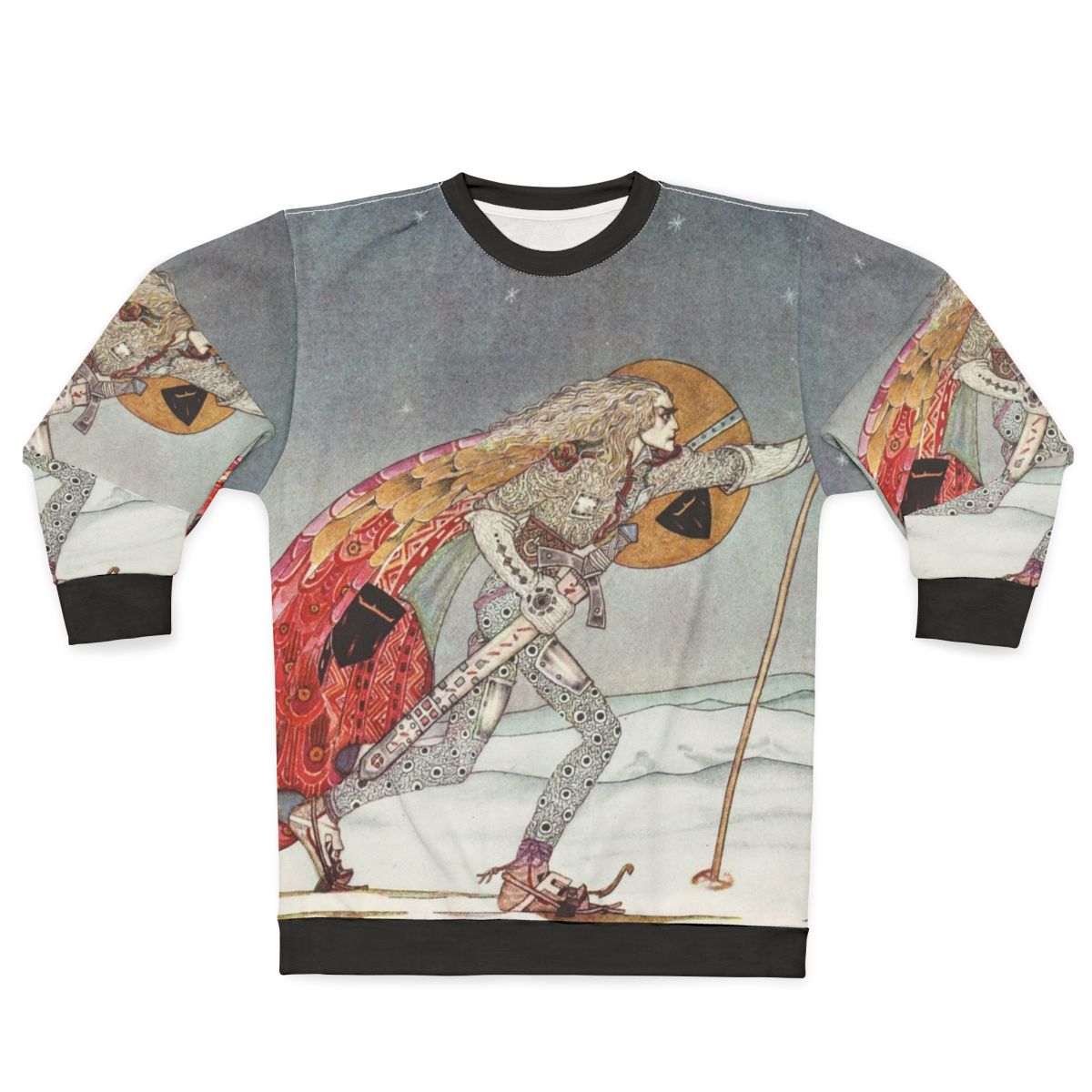 Vintage fantasy fairytale snow warrior sweatshirt