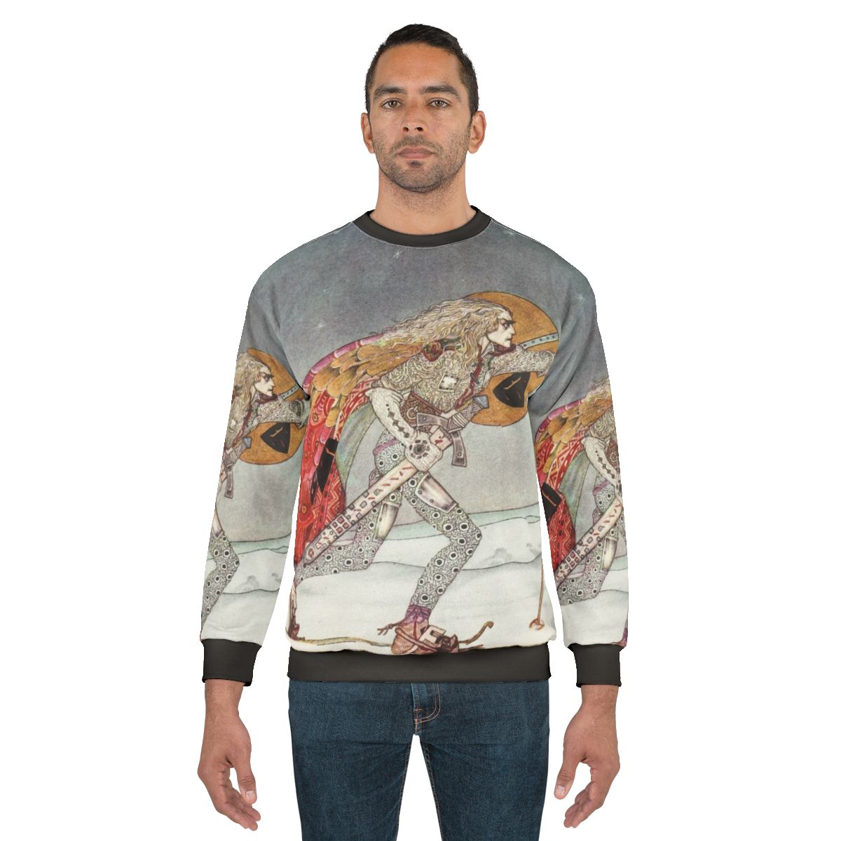 Vintage fantasy fairytale snow warrior sweatshirt
