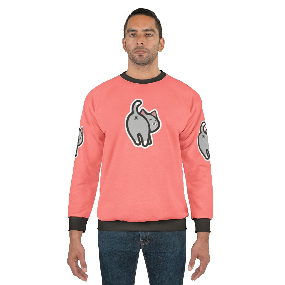 Cat butt sweatshirt for cat lovers