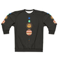 Solar system sweatshirt with minimalist planet and star design