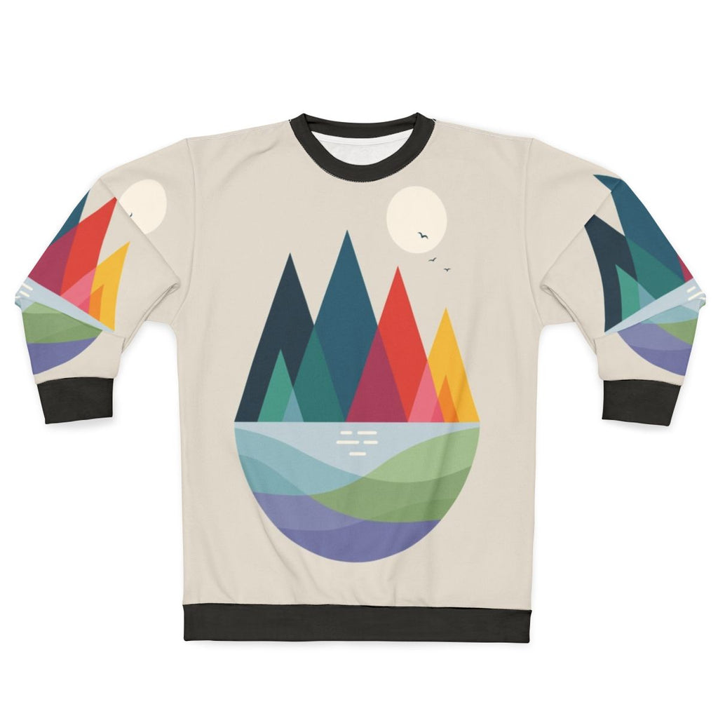Colorful landscape design sweatshirt