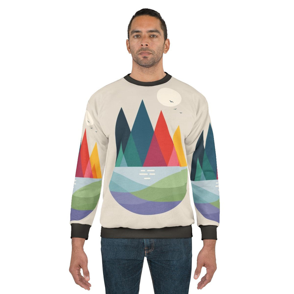 Colorful landscape design sweatshirt