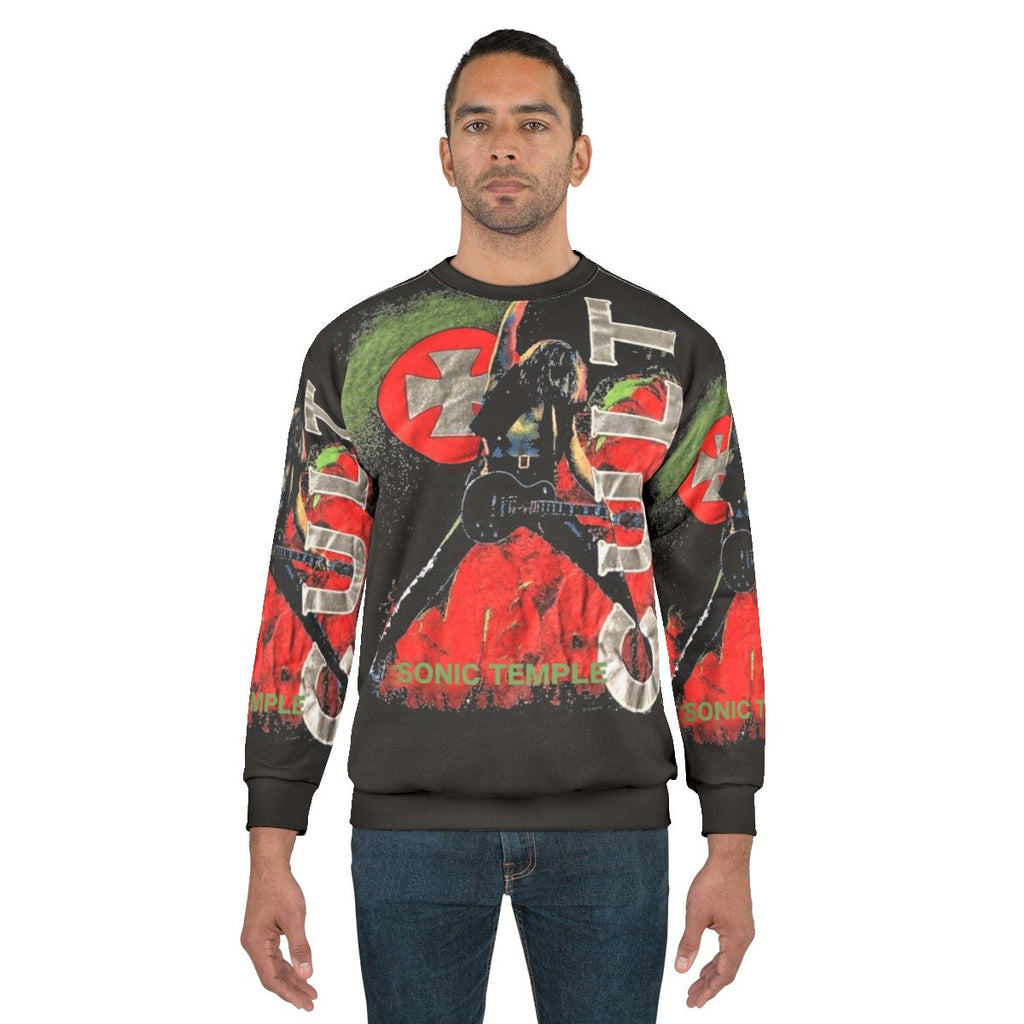 Vintage Sonic Temple Cult Sweatshirt featuring 80s heavy metal band The Cult