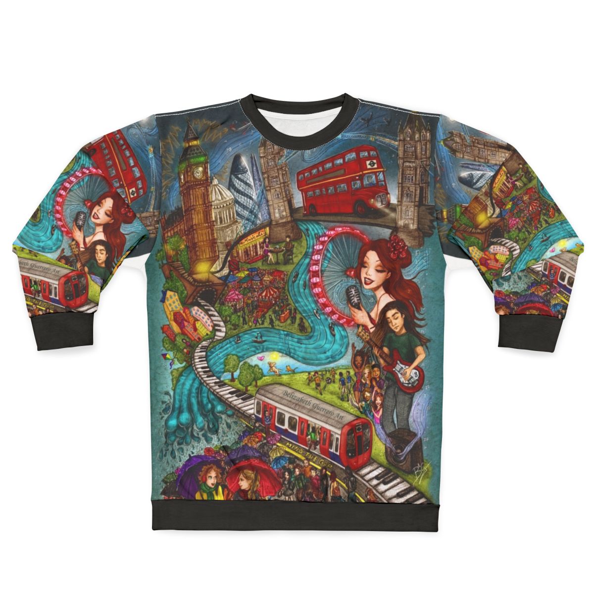 Sounds of London Sweatshirt featuring the city's iconic nightlife and transport