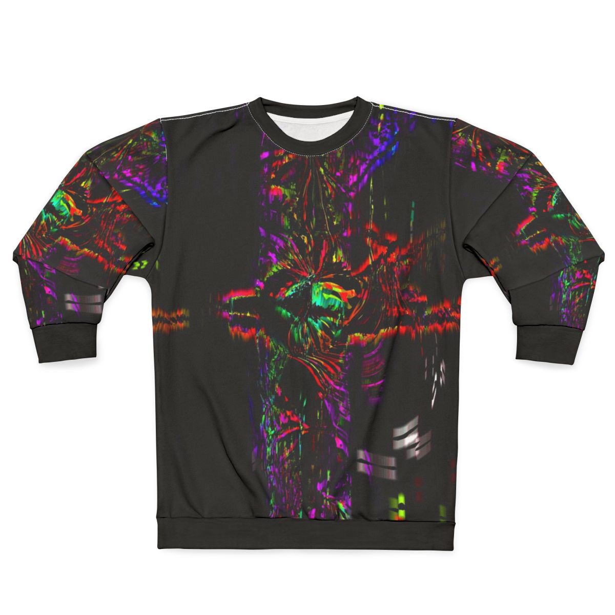 Soundwave Black Sweatshirt with Psychedelic Design