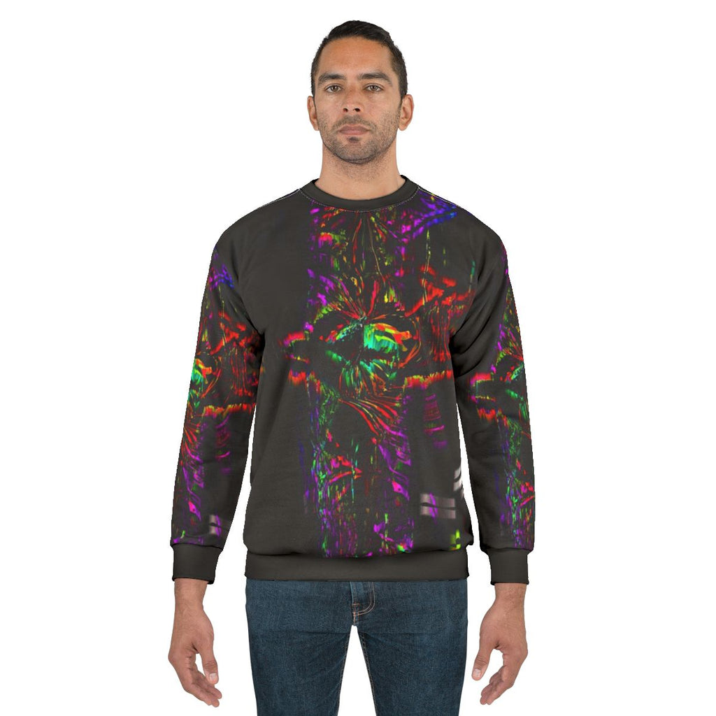 Soundwave Black Sweatshirt with Psychedelic Design