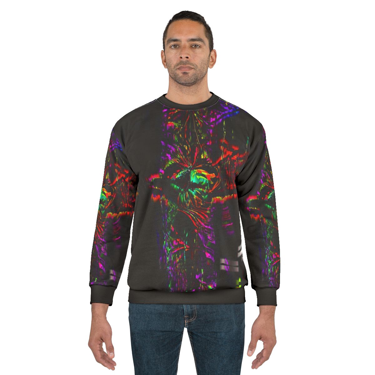 Soundwave Black Sweatshirt with Psychedelic Design