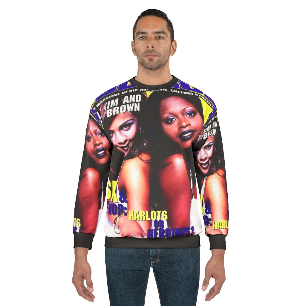 90s Sweatshirt with Hip Hop Inspired Graphic