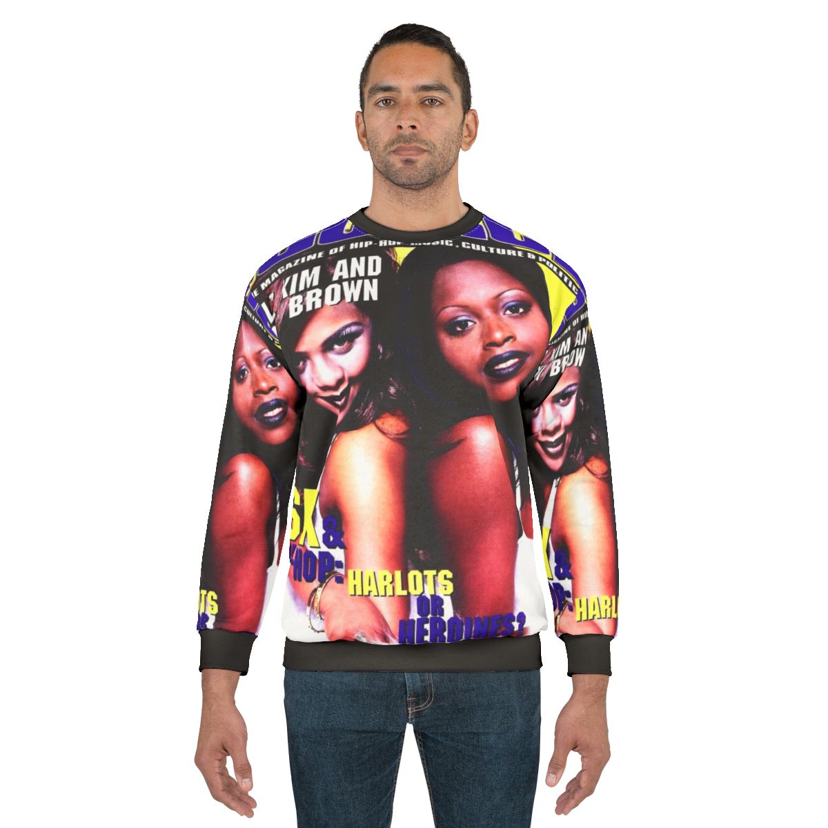 90s Sweatshirt with Hip Hop Inspired Graphic