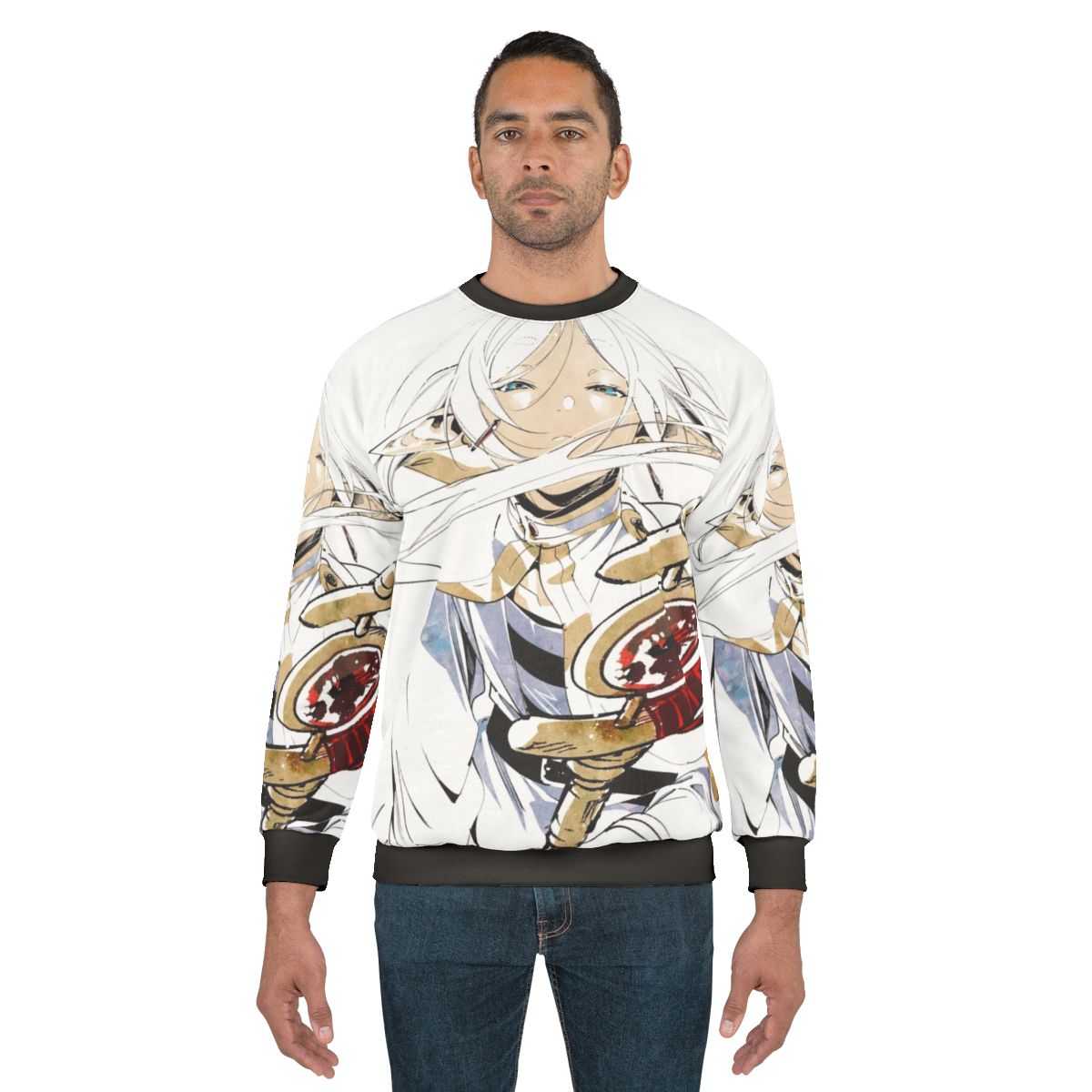 Sousou No Frieren Anime Sweatshirt 2 featuring Fern, Stark, and Himmel
