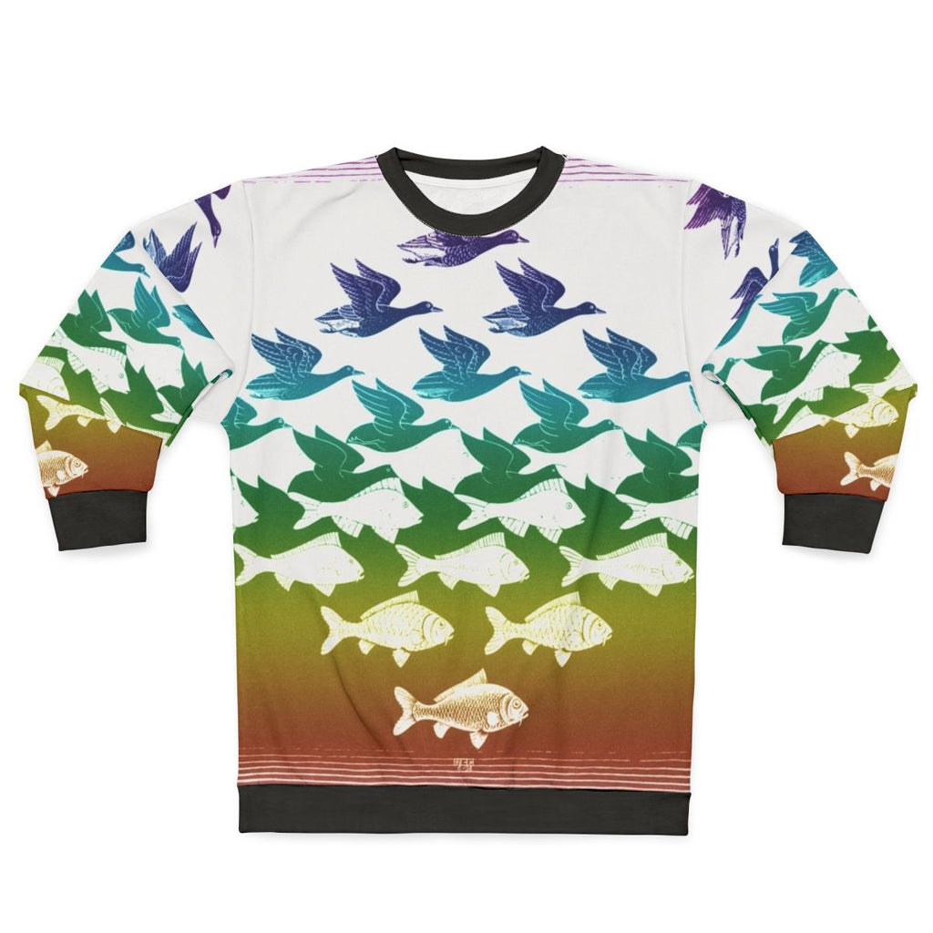 netherlands escher optical illusion vintage sweatshirt