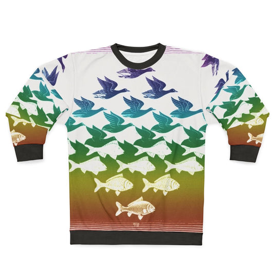 netherlands escher optical illusion vintage sweatshirt