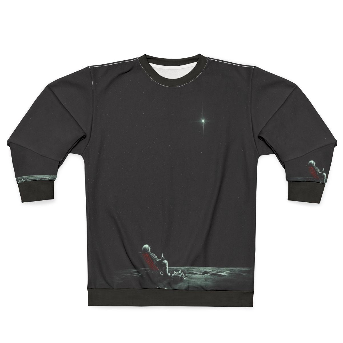 Cosmic Chill Space Sweatshirt with abstract night sky and galaxy design