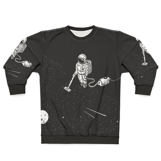 Space Cleaner Sweatshirt with Astronaut Graphic