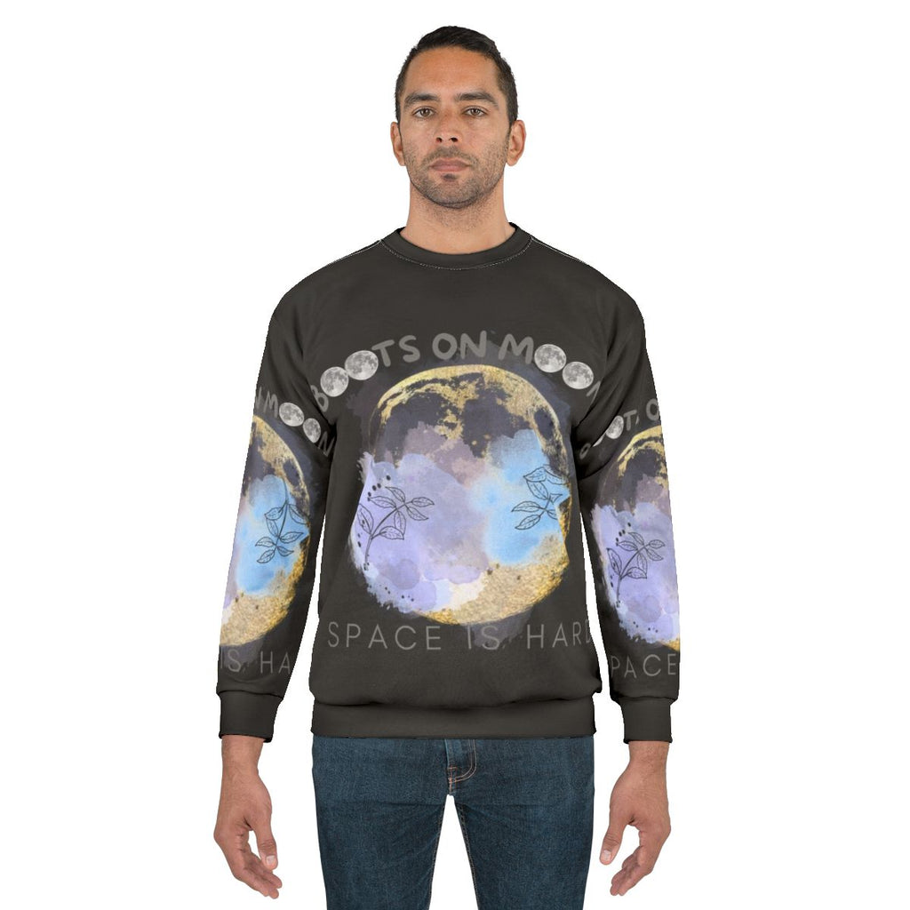 Space Force Boots on the Moon Sweatshirt with Netflix logo