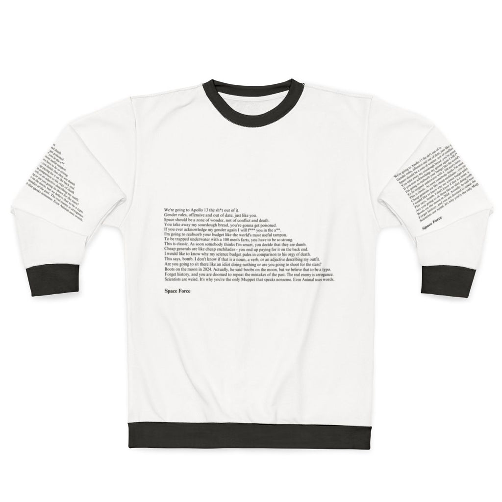 Space Force Inspired Quotes Graphic Sweatshirt