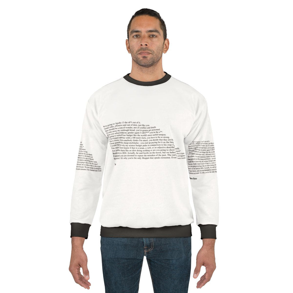 Space Force Inspired Quotes Graphic Sweatshirt