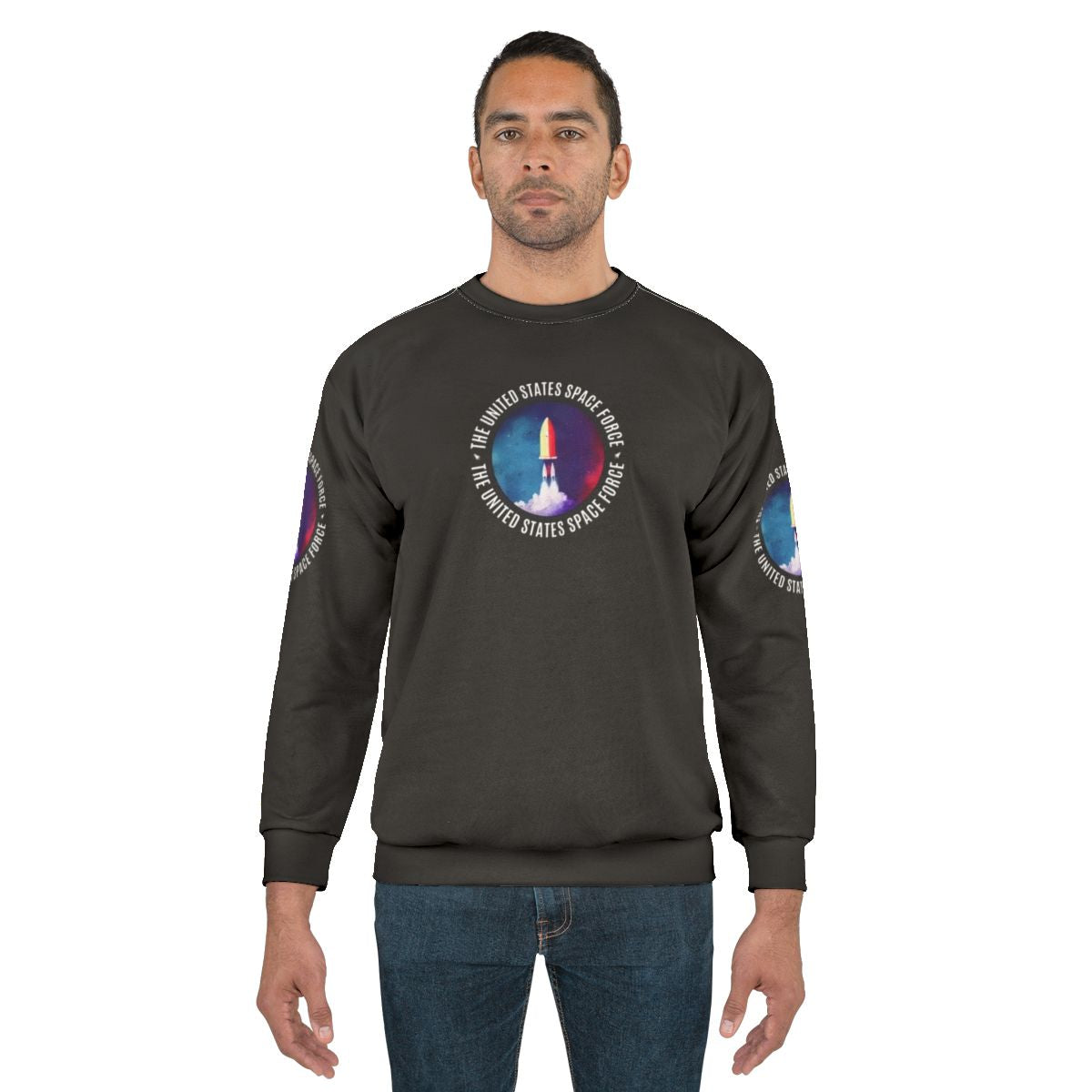Colorful Space Force Rocket Logo Sweatshirt