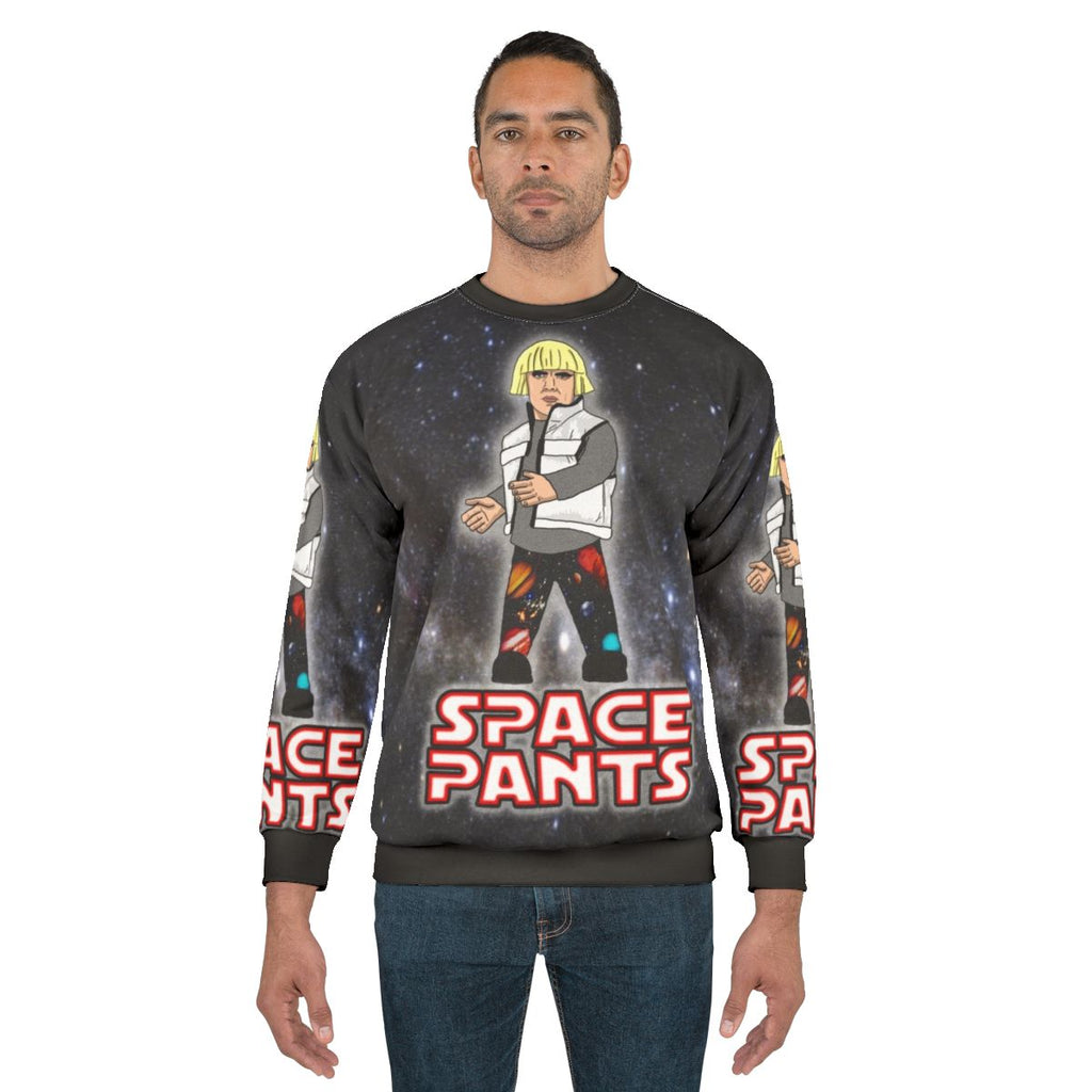 Funny space pants sweatshirt with galaxy design