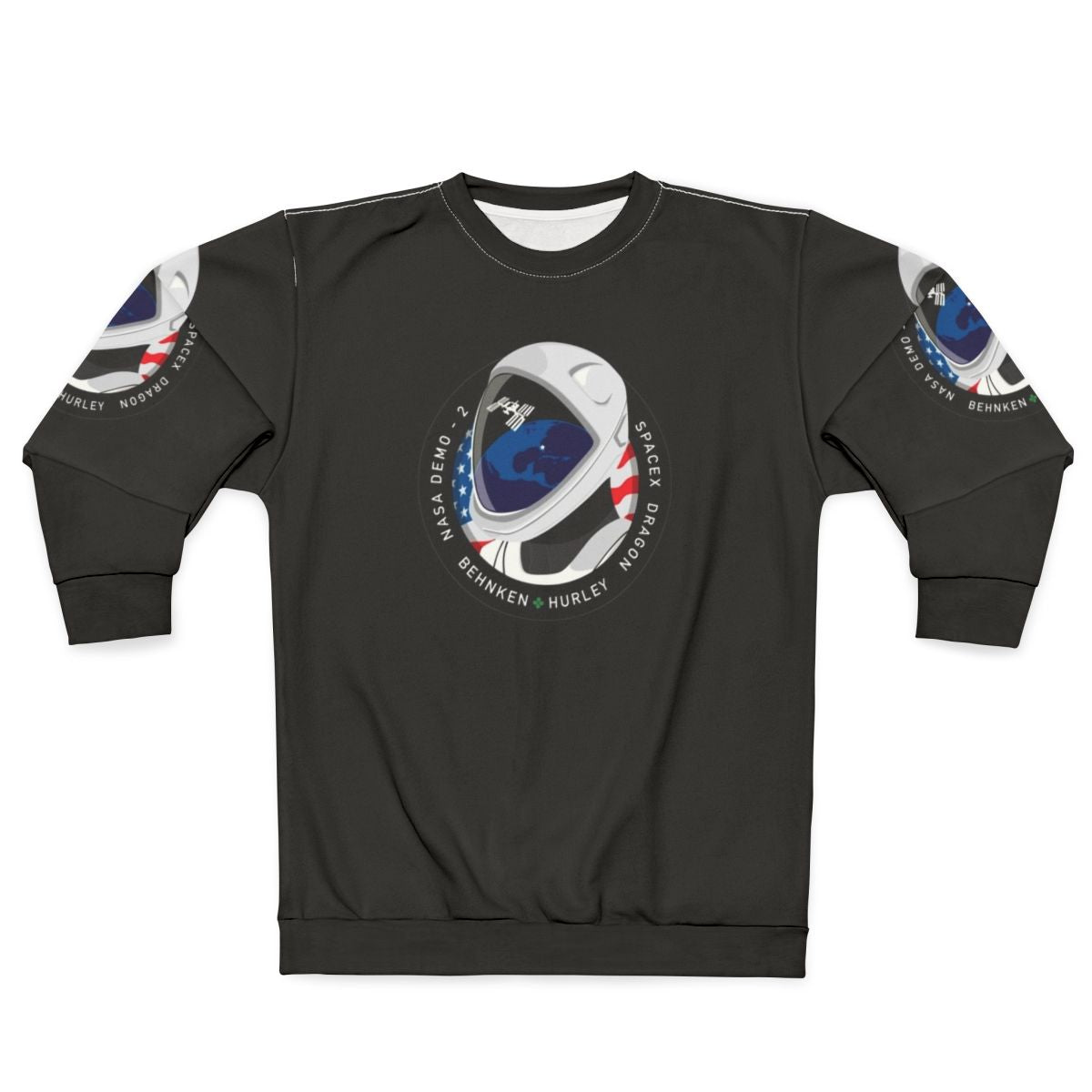 SpaceX NASA Crew Dragon DM-2 Mission Patch Sweatshirt