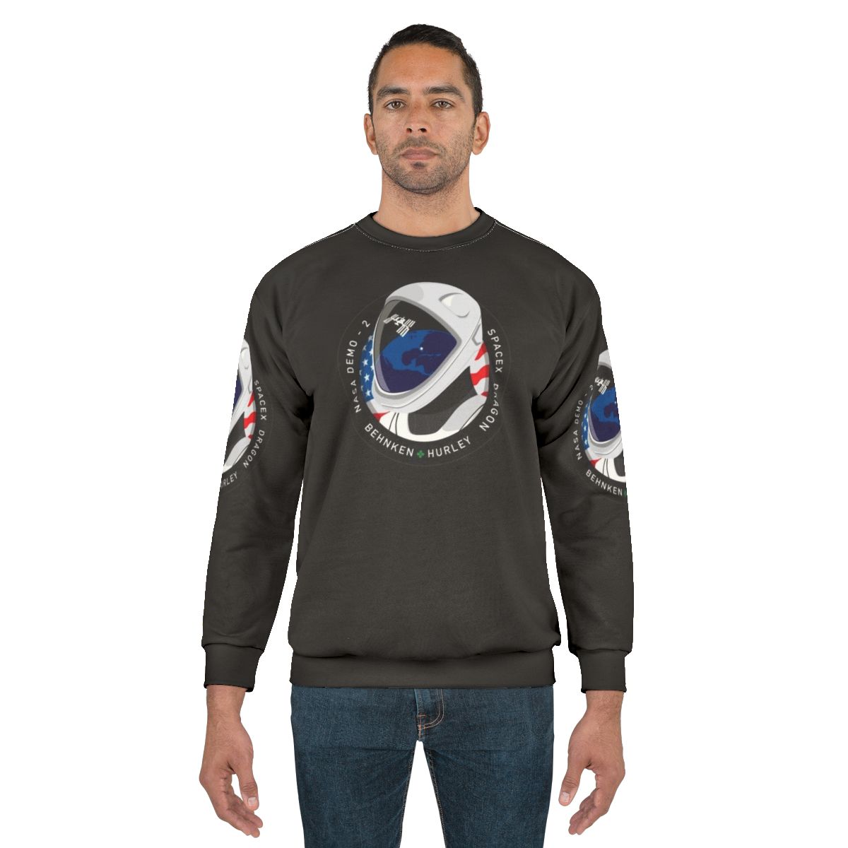 SpaceX NASA Crew Dragon DM-2 Mission Patch Sweatshirt