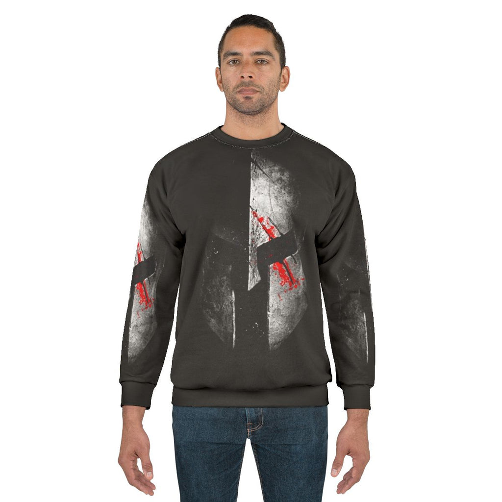 Spartan Sweatshirt with Dark Art Graphics