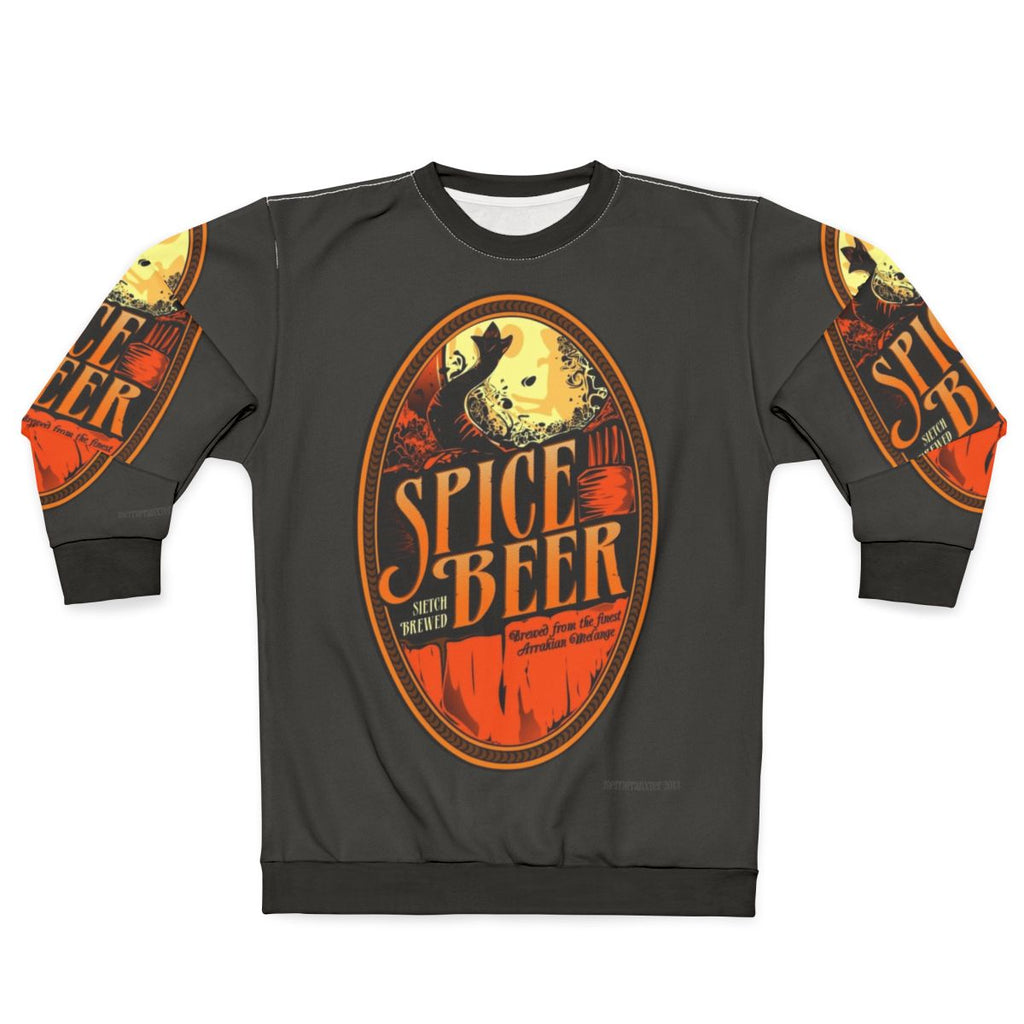 Spice beer label inspired sweatshirt with Dune sci-fi book references