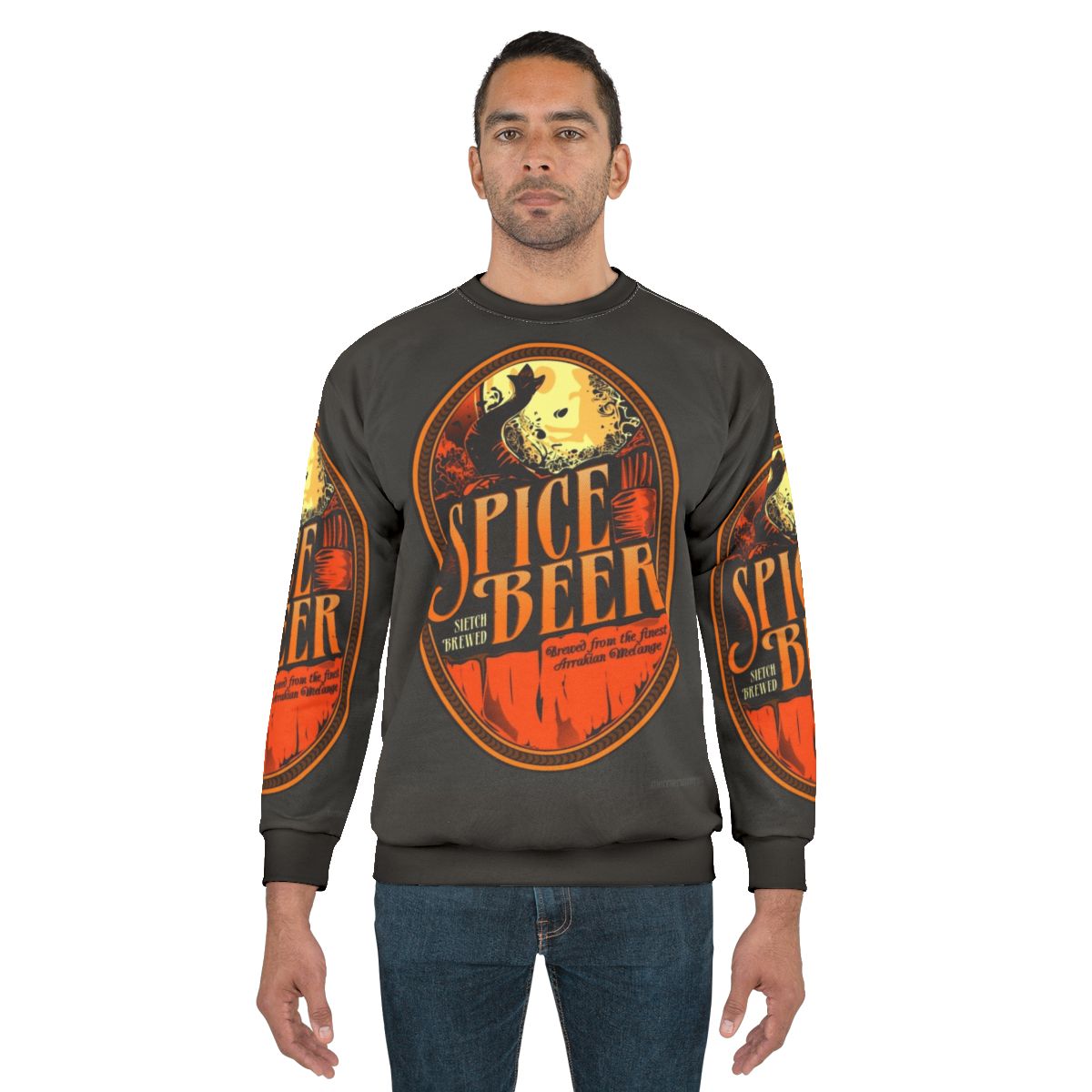 Spice beer label inspired sweatshirt with Dune sci-fi book references