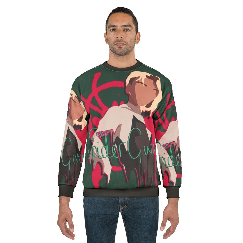 Spider Gwen Sweatshirt featuring the Ghost Spider character from Marvel's Spider-Verse